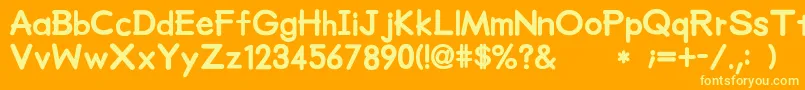 Sarusrb Font – Yellow Fonts on Orange Background