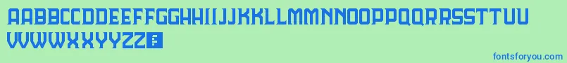 LordeHavana-Schriftart – Blaue Schriften auf grünem Hintergrund
