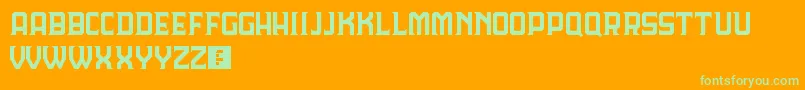 LordeHavana-Schriftart – Grüne Schriften auf orangefarbenem Hintergrund