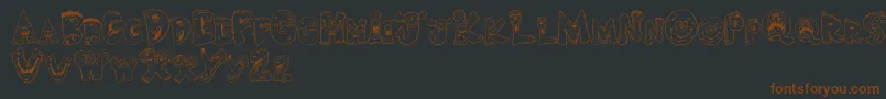 Scarm-fontti – ruskeat fontit mustalla taustalla