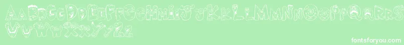 Scarm Font – White Fonts on Green Background