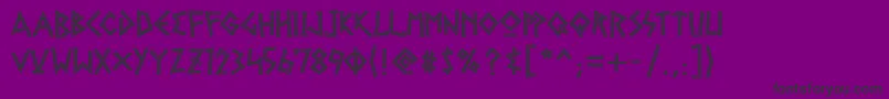 GelioGreekDiner Font – Black Fonts on Purple Background
