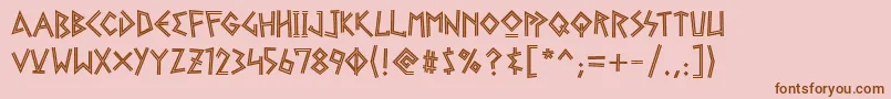 GelioGreekDiner Font – Brown Fonts on Pink Background