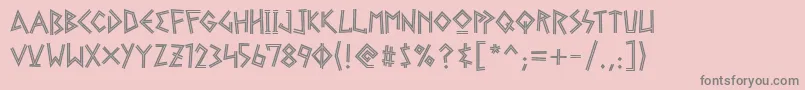 フォントGelioGreekDiner – ピンクの背景に灰色の文字