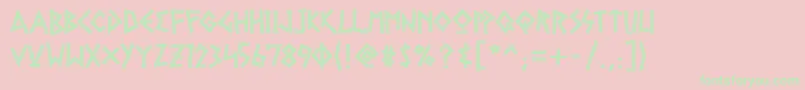 GelioGreekDiner Font – Green Fonts on Pink Background