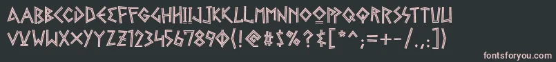 GelioGreekDiner Font – Pink Fonts on Black Background