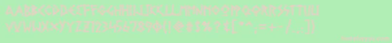 GelioGreekDiner Font – Pink Fonts on Green Background