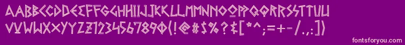 GelioGreekDiner Font – Pink Fonts on Purple Background