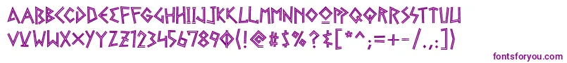 GelioGreekDiner Font – Purple Fonts on White Background