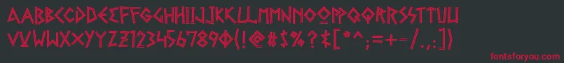 GelioGreekDiner Font – Red Fonts on Black Background