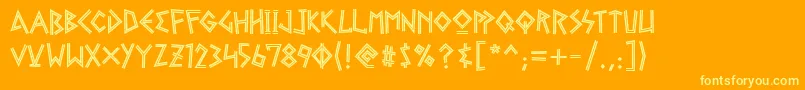 Más sobre la fuente GelioGreekDiner fuente GelioGreekDiner – Fuentes Amarillas Sobre Fondo Naranja