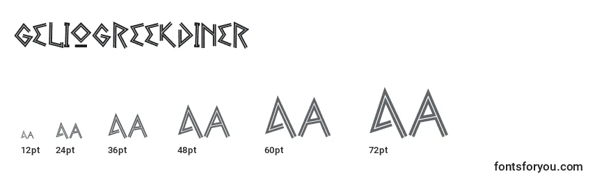 GelioGreekDiner Font Sizes