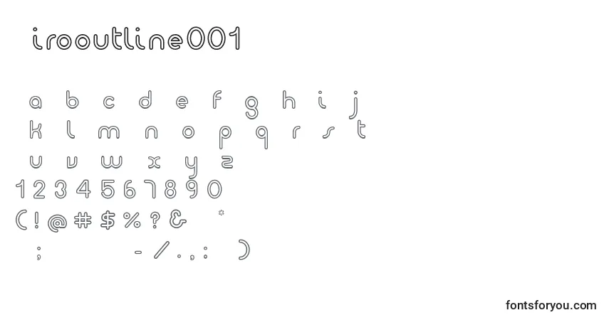 Czcionka Girooutline001 – alfabet, cyfry, specjalne znaki