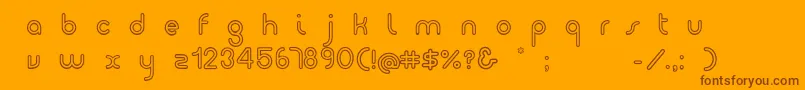 Girooutline001 Font – Brown Fonts on Orange Background
