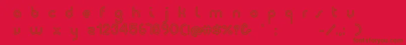 Girooutline001-Schriftart – Braune Schriften auf rotem Hintergrund