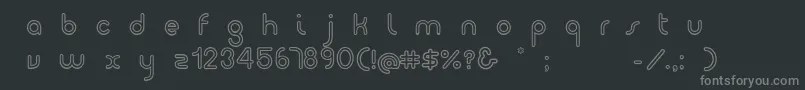 Шрифт Girooutline001 – серые шрифты на чёрном фоне
