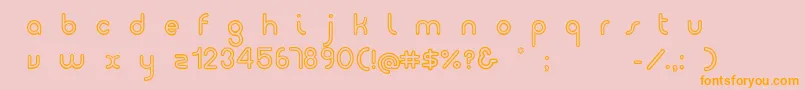Girooutline001 Font – Orange Fonts on Pink Background