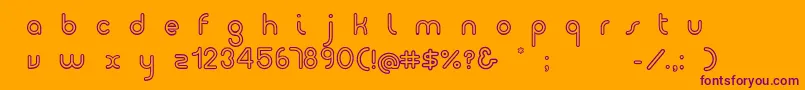 Girooutline001-Schriftart – Violette Schriften auf orangefarbenem Hintergrund