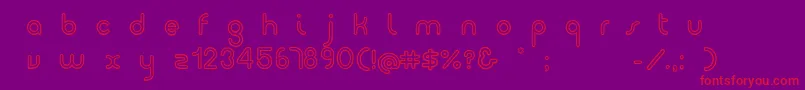 Girooutline001-Schriftart – Rote Schriften auf violettem Hintergrund