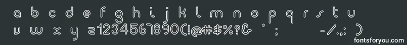 Girooutline001 Font – White Fonts on Black Background