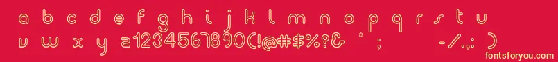 Girooutline001 Font – Yellow Fonts on Red Background
