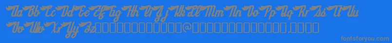 SloeginrickeyRegular Font – Gray Fonts on Blue Background