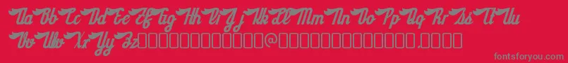 SloeginrickeyRegular Font – Gray Fonts on Red Background