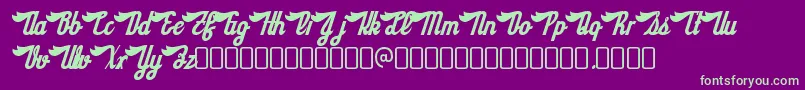 SloeginrickeyRegular Font – Green Fonts on Purple Background