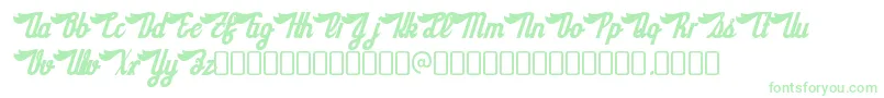 SloeginrickeyRegular Font – Green Fonts on White Background
