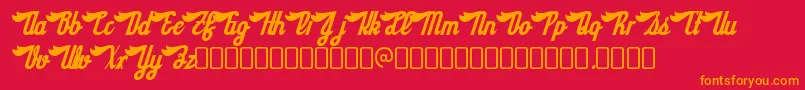 SloeginrickeyRegular Font – Orange Fonts on Red Background