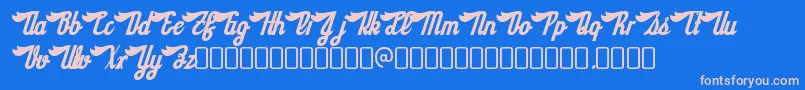 SloeginrickeyRegular Font – Pink Fonts on Blue Background