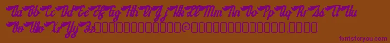 SloeginrickeyRegular Font – Purple Fonts on Brown Background