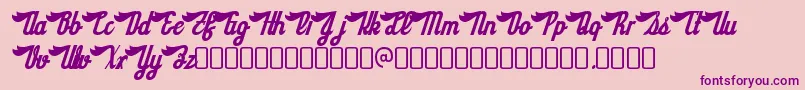 SloeginrickeyRegular-Schriftart – Violette Schriften auf rosa Hintergrund