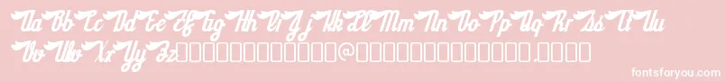 SloeginrickeyRegular-Schriftart – Weiße Schriften auf rosa Hintergrund