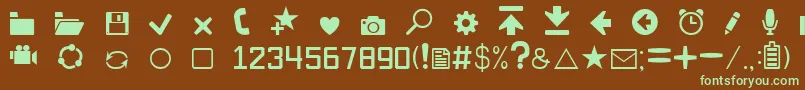 fuente SoftwareKit7 – Fuentes Verdes Sobre Fondo Marrón