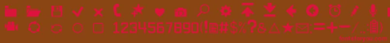 Fonte SoftwareKit7 – fontes vermelhas em um fundo marrom