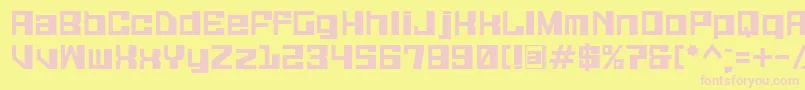 Galaxy Monkey Font – Pink Fonts on Yellow Background