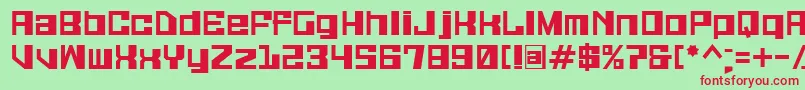 Galaxy Monkey Font – Red Fonts on Green Background