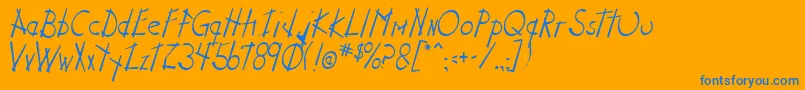 StixNStonz-Schriftart – Blaue Schriften auf orangefarbenem Hintergrund