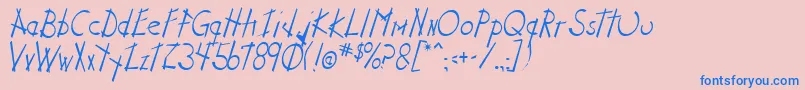 StixNStonz Font – Blue Fonts on Pink Background