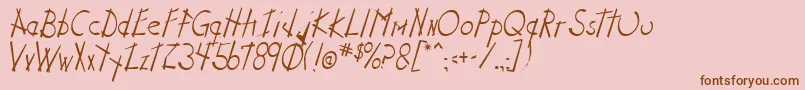 StixNStonz Font – Brown Fonts on Pink Background