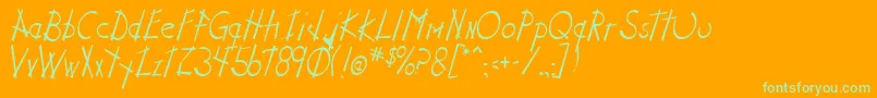 StixNStonz Font – Green Fonts on Orange Background