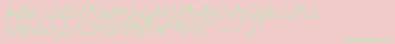 StixNStonz Font – Green Fonts on Pink Background