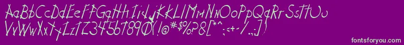 StixNStonz Font – Green Fonts on Purple Background