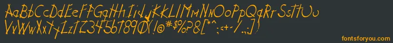 StixNStonz-Schriftart – Orangefarbene Schriften auf schwarzem Hintergrund