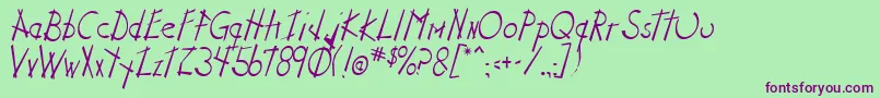 StixNStonz Font – Purple Fonts on Green Background
