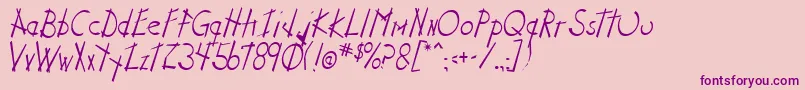 StixNStonz Font – Purple Fonts on Pink Background