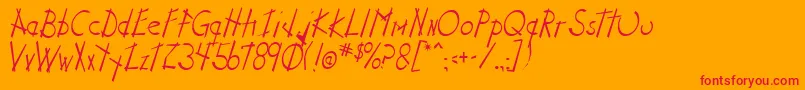 StixNStonz Font – Red Fonts on Orange Background