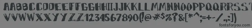Czcionka Markym – czarne czcionki na szarym tle