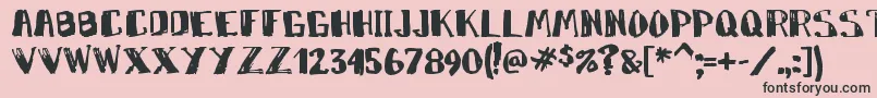 Markym-Schriftart – Schwarze Schriften auf rosa Hintergrund